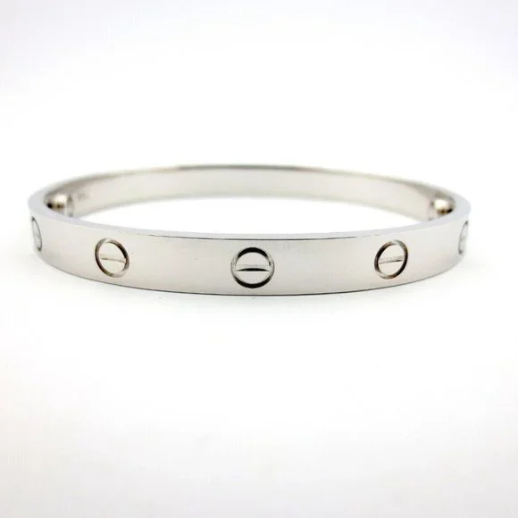 Cartier Love Bracelet Bangle in 18k White Gold NEW STYLE Screw System - Picture 2 of 6